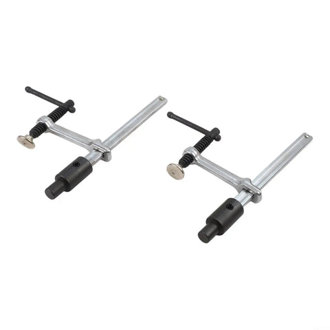 Two Pack Quick Action Bench Dog Clamps For 16mm Holes Hold Down Clips With Fast Lock 160mm Clamp Range Solid Metal Fixed Tool For Workbenches