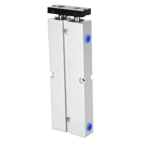 Front view of TN16 X100 S Pneumatic Double Acting Aluminum Alloy Air Cylinder 10200mm Stroke, showing sealed inlets and outlets.