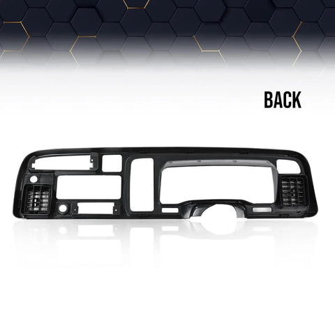 PIT66 radio trim panel surround for Dodge Ram 1994-1997, black plastic dash bezel rear view