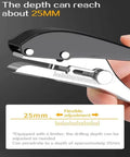 Side view of Beast Of A Heavy Duty Single Hole Punch Handheld Paper Punch showing depth adjustment feature