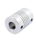 8Mm To 6.35Mm Shaft Coupling With 25Mm Length And 18Mm Diameter Aluminum Alloy Stepper Motor Coupler for 3D Printers CNC Machines DIY Encoders