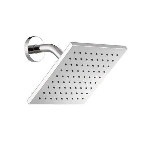 Modern Single-Handle Tub and Shower Faucet in Chrome With Valve Included For An Easy Upgrade, square chrome showerhead view