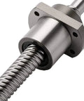 Heavy Duty Fifty MM Ball Screw Featuring High Lead Fifty MM Pitch And Solid Metal Deflector Nut For CNC Routers 1440 MM close-up view of ball screw assembly