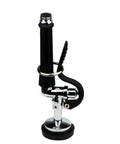 Pro Grade Pre Rinse Spray Valve Head For Commercial Kitchen Sinks High Pressure Dish Sprayer Nozzle With Hand Grip Assembly Replacement Kit For Restaurant Industrial Faucets Black, front view with chrome and black finish