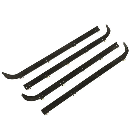 Premium Front Window Weather Strip Kit For 1987-1996 Ford Bronco Black Rubber Inner Outer Seal Sweep Trim That Kills Road Noise And Looks Absolutely Fresh While Keeping Your Ride Dry And Cool All Year Round. 4 black rubber window seals