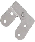 Six Piece Heavy Duty Folding Hinge Set For Attic Ladders And Table Legs, iron chicken mouth style with precision pivot pin close-up