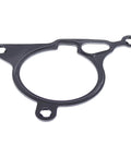 Front view: MOTOKU vacuum pump gasket, black rubber O-ring with three mounting tabs for VW/Audi kit