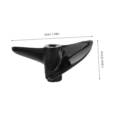 Power-Packed 2-Pack CNC Machined RC Boat Propellers For Forward And Reverse Motion Semisubmerged Design High-Performance Electric Boat Props 32mm Diameter Durable Materials, side view