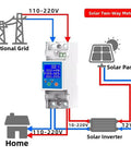Heavy Duty 80 Amp Smart Circuit Breaker With RS485 Wifi Remote Switch And Built Tough Leakage Protection For No Sweat Energy Tracking On Home Solar Arrays, wiring diagram with connections displayed.