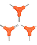 3 Way Y Hex Wrench Set For Bikes With Internal Hex Torque Spanner, carbon steel bike hex keys in orange Y-shaped design