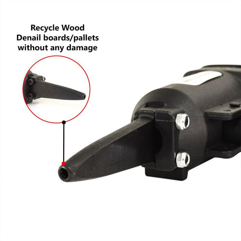 Heavy Duty Air Punch Nailer And Nail Remover Pro Grade Pneumatic Tool detail with black finish and angled tip for framing and trim