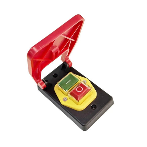 Off Marking Push Button Big Panel Magnet Electromagnetic Switch For Industrial Power Control With Under Voltage Protection Durable Construction Ideal For Control Panels And Heavy Duty Applications YCZ3BD, red cover open