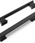 Easy Install Matte Black Cabinet Handles 2 Pack 5 Inch Center To Center Drawer Pulls, zinc alloy material, side view