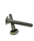 3 Inch Stainless Steel Round Head Carriage Bolts 10 Pack Durable Hardware Kit For Building And Maintenance Tough As Nails Fasteners With Clean Threads For A Tight Slips Free Joint, two bolts on white