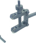 Pro Grade Spring Loaded Clamp Type Knurling Tool For Lathes With Two Inch Capacity Adjustable Tool and spare knurl visible