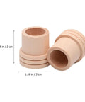 Top Shelf Wood Moxa Fire Extinguisher For 1.8Cm Sticks Comes In A 20 Pack Smooth Operator Ash Catcher Roller Snuffer Design Easy To Wash And Keep On Display, showing two wooden snuffers.