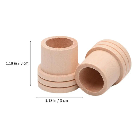 Top Shelf Wood Moxa Fire Extinguisher For 1.8Cm Sticks Comes In A 20 Pack Smooth Operator Ash Catcher Roller Snuffer Design Easy To Wash And Keep On Display, showing two wooden snuffers.
