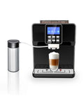 Commercial Automatic Coffee Machine With Built In Grinder For Office Use, featuring milk frother and high capacity brew system.