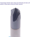 End mill, BestParts solid carbide, double-ended, AlTiN coated, 4-flute, 90° chamfer, 3/8" dia