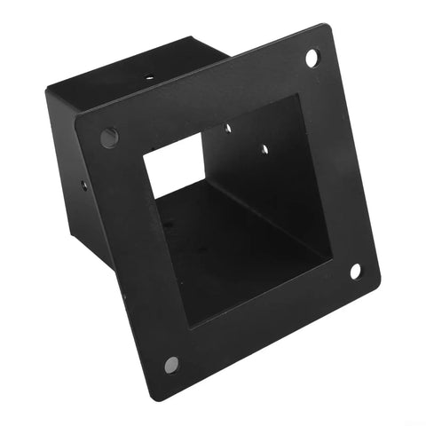 Slanted Roof Pergola Brackets For Wall Mounted 4x4 Posts, Heavy Duty Steel Gazebo Hardware Kit With Screws, Backyard Ready 3-Way Corner Support For Outdoor Patio Garden Structure, Black Finish