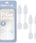 Four Pack Baby Proof Cabinet, Drawer, Fridge, Toilet And Trash Can Locks With 3M Adhesive packaging and product on display