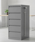 All In One Quick Install Cam Lock Kit With Adjustable Rods For Easy Cabinet Repair And Locker Security Durable Iron Hardware For Filing Cabinets And Metal Storage Units installed on a grey metal filing cabinet