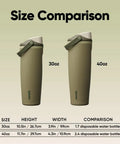 Comparison of 30oz and 40oz Forty Ounce Insulated Stainless Steel Water Bottle Leakproof Travel Flask