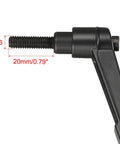 M6 Quick Release Clamping Lever Handles With A Smooth Push Button Twist And Swivel Base, 20mm bolt, matte steel