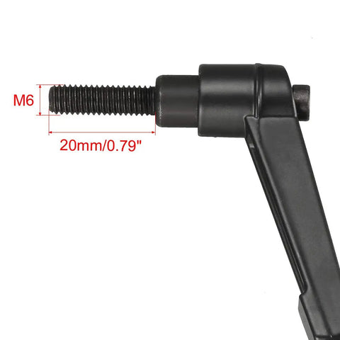 M6 Quick Release Clamping Lever Handles With A Smooth Push Button Twist And Swivel Base, 20mm bolt, matte steel