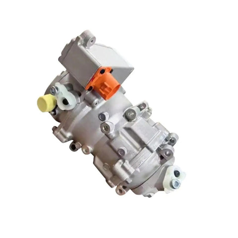 Rock Solid AC Air Conditioning Compressor For Electric Vehicles Featuring Sleek Refrigeration Pump Compatible With Byd Tang EV HCEF8103020 2022, silver compact design.
