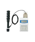 Slick Dial Hardness Tester For Straightforward Industrial Checks Grab And Go Portable Setup Tests Metal Rubber And Plastic No Sweat With One Hand Includes Tough Carry Case And Test Block with handheld gauge and display.