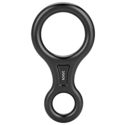 Figure 8 Descender for Climbing Beefy Aluminum Rigging Plate 35 kN Capacity Outdoor Rappel Gear Belay Device and Downhill Ring Black