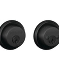 Dual Keyed Deadbolt For Exterior Doors Matte Black Finish Two Sided Keyed Entry Lock Heavy Duty Security Hardware Easy Install