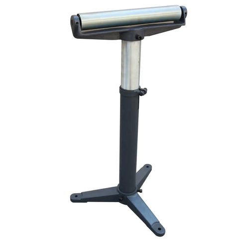 Big Time Heavy Duty Adjustable Pedestal Roller Stand With Smooth Ball Bearing Wheels Built For Tough Workshop Jobs And Solid Material Support Up To Six Hundred Pounds Rolls Like Butter Gray - close-up of adjustable height.