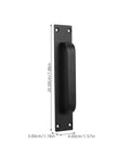 Black Exterior Door Handle Heavy Duty Barn Door Pull With Surface Mount Holes Universal Fit For Sliding Doors