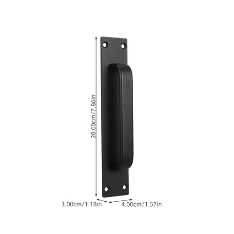 Black Exterior Door Handle Heavy Duty Barn Door Pull With Surface Mount Holes Universal Fit For Sliding Doors