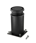 Black adjustable leg from Beefy Adjustable Metal Furniture Legs Set, Stainless Steel Round Cabinet Legs For Desks And Tables