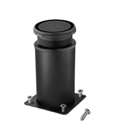 Black adjustable leg from Beefy Adjustable Metal Furniture Legs Set, Stainless Steel Round Cabinet Legs For Desks And Tables