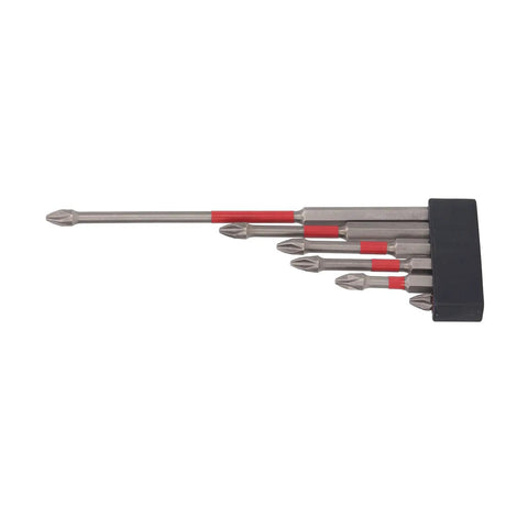Top Tier 6 Pcs Alloy Steel Screwdriver Bits Set With Magnetic Cross Head Buffer Design For Furniture Auto And Electrical Repair Jobs, six bits