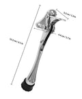 Heavy Duty Zinc Alloy Wall Door Stop With Silver Minimalist Design Kickdown Door Stopper Space Saving Wall Saver For Home Easy No Tools Install