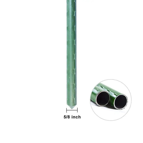 Heavy Duty 7Ft Garden Stakes Pack Of 25 Plastic Coated Steel Plant Supports showing 5/8 inch diameter detail