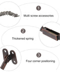 Details of 4 Piece Universal Lid Support Hinges Built Tough Partial Wrap Cabinet Hinges With Soft Close for Wooden Boxes and Chests