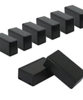 Built Tough Abs Plastic Project Box 8 Piece Set Small Electrical Junction Enclosure For Diy Electronics And Circuit Prototyping In Black, eight compact ABS cases.