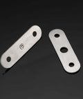 Stainless steel components of Eight Pack 360 Degree Hidden Door Pivot Hinges In Stainless Steel Heavy Duty Cabinet Hardware
