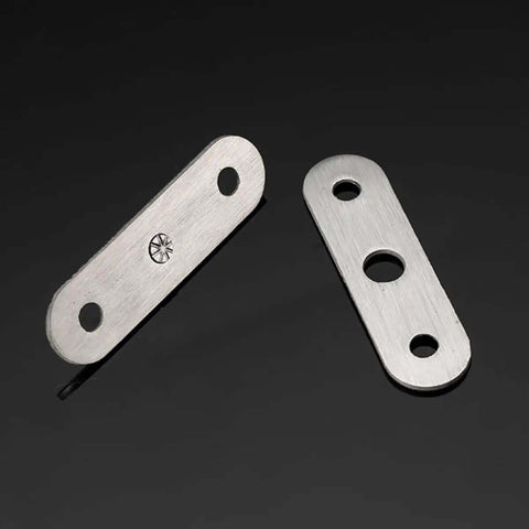 Stainless steel components of Eight Pack 360 Degree Hidden Door Pivot Hinges In Stainless Steel Heavy Duty Cabinet Hardware