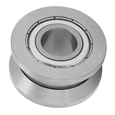 Precision Ground V Groove Roller Guide Bearing With Sealed 41ZZ Ball Unit, steel construction, designed for heavy duty work.