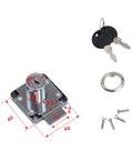 Heavy Duty Cold Rolled Steel Cam Lock 19X20mm Cabinet Drawer Security Keyed Cylinder Lock with two keys and screws