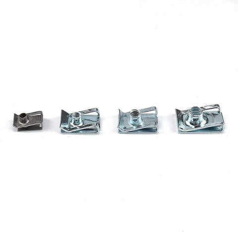 Eighty Piece Thread Clip Nut Set M4 M5 M6 M8 U Shaped Fasteners For Automobile And Motorcycle Interior Trim Rugged Stainless Steel Hardware Hella Corrosion Resistant Snap On Clips Built Tough For Street Ready Projects And Reliable Ride Upgrades
