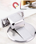Heavy Duty Green Magnetic Door Stopper With Strong Magnet keeps door open, featuring durable metal mount for wall or floor use.
