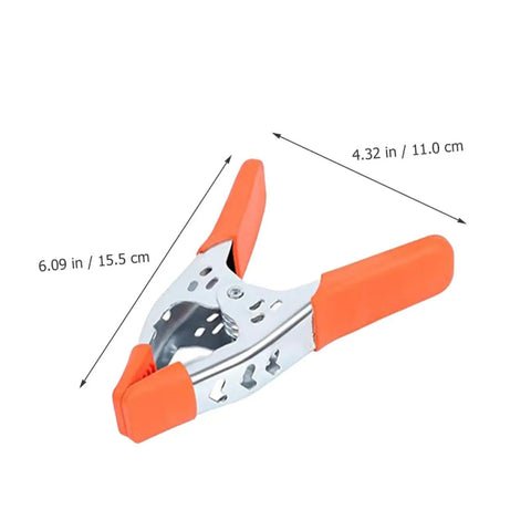 Heavy Duty Metal Spring Clamps With Ergonomic Handles Built Tough For Woodworking Carpentry And Model Making, measuring 6.09 in.